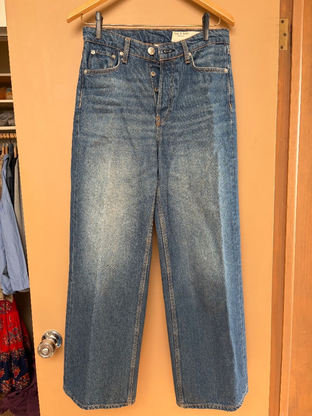 Rag & bone maya high-rise wide leg jeans 27